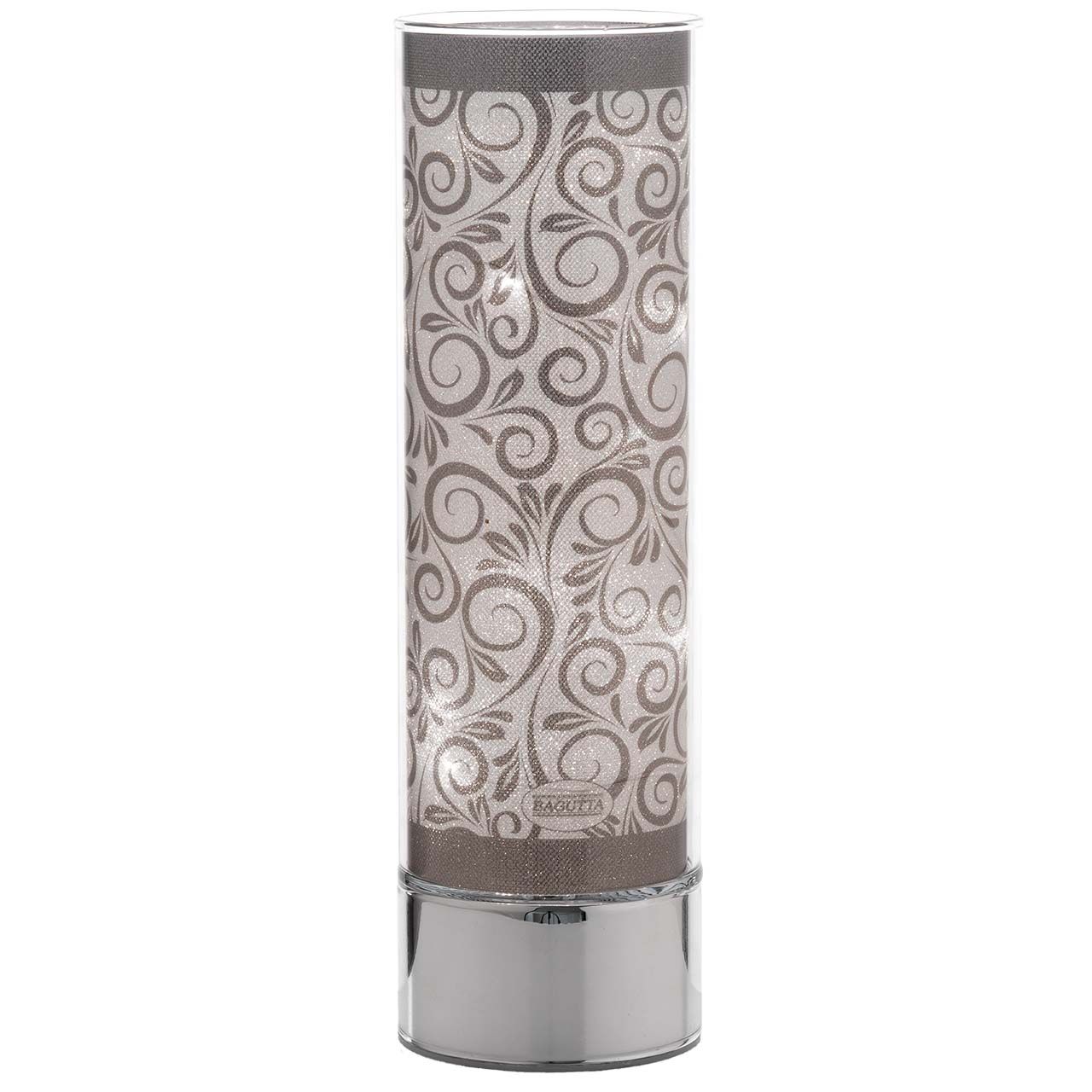 LAMPADA IN VETRO H. 30 CON DECORO STILIZZATO